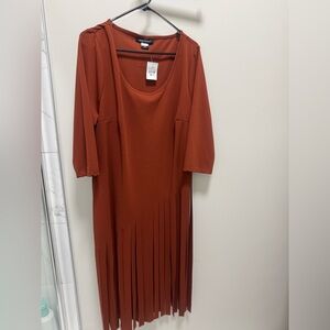 Elegant Rust top with Fringe Detail